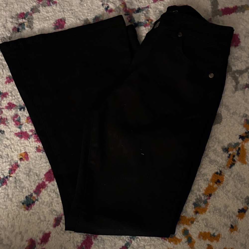 Classic Black Wide Leg Jeans - Women's Flare & Wide Leg